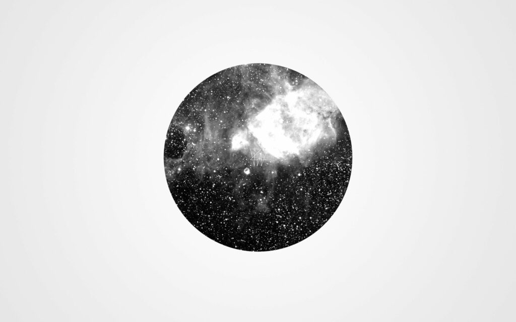 Cosmic Monochrome Wallpaper: 2560x1600 Galaxy Design