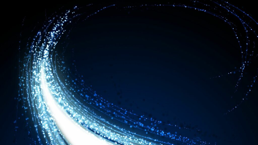 Cosmic Motion: Starry Night Milky Way Wallpaper in Deep Blue