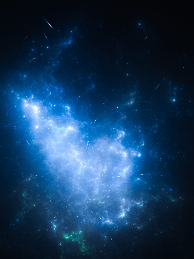Cosmic Nebula Blue Abstract Wallpaper - High Resolution 2160x2880