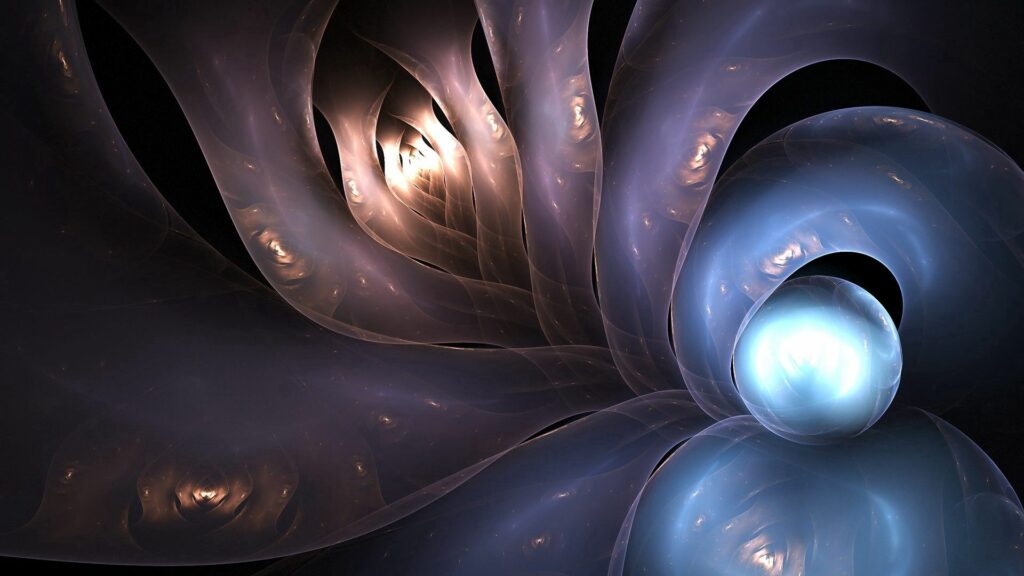 Cosmic Neon Lights Wallpaper: Abstract Space-Inspired Background