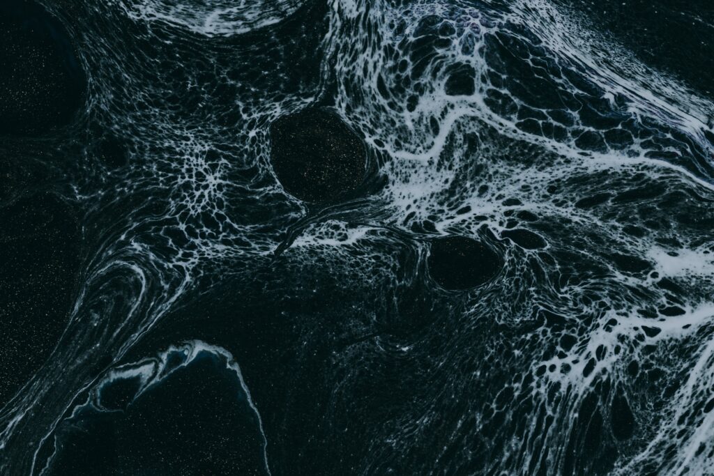 Cosmic Paint Stains: Dark Abstract 6000x4000 Wallpaper Background