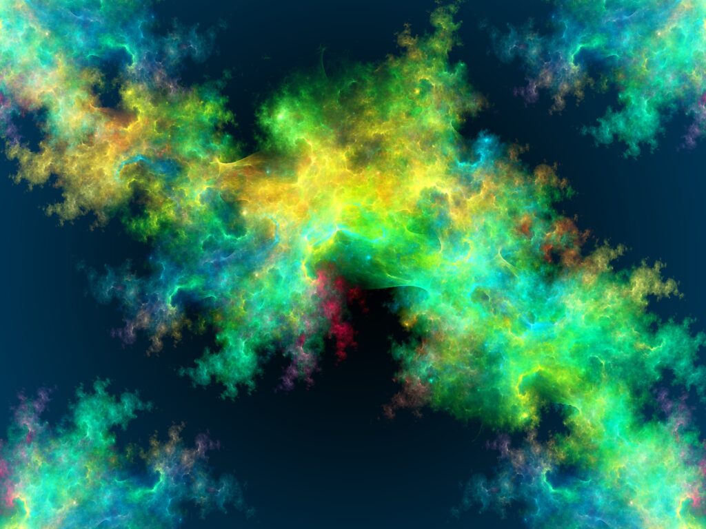 Vibrant Cosmic Clouds Wallpaper - Abstract Colorful Background 4000x3000