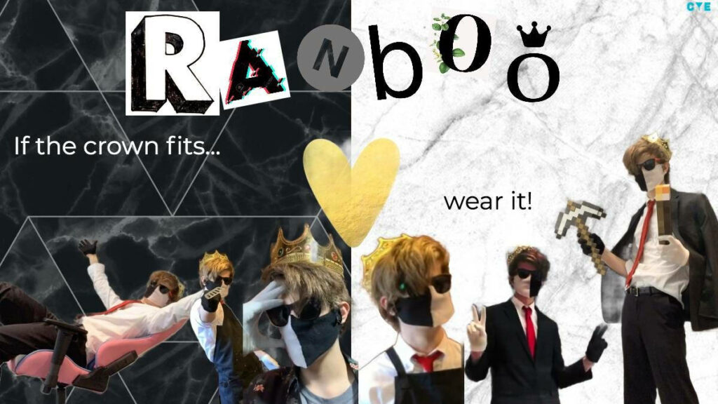 Dynamic Cosplay Portraits of Ranboo: A Crown-worthy Wallpaper Highlighting Different Poses