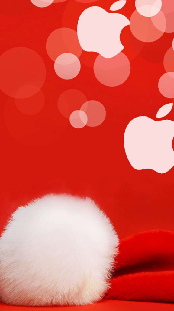 Cotton Ball Contrasting with Vibrant Red Background: Captivating iPhone 6 Plus Lock Screen Design Wallpaper