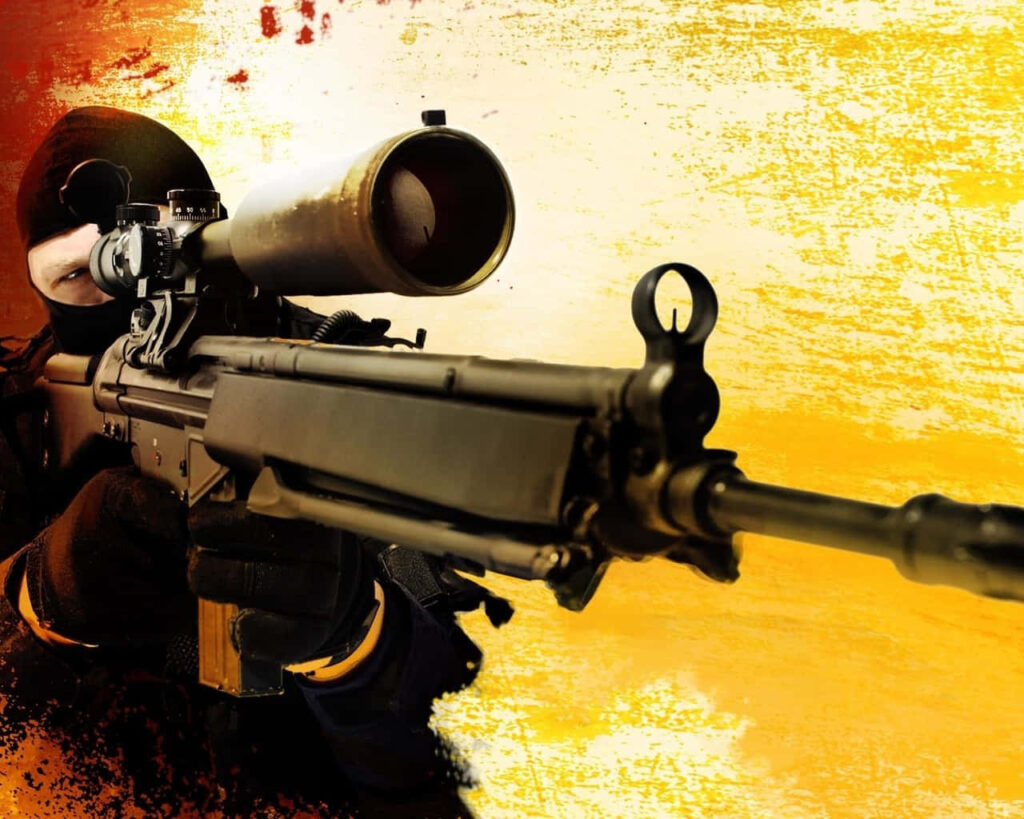 Fierce Warfare: Mastering Precision in Counter-Strike Global Wallpaper