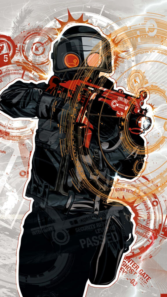Counter-Terrorist on High Alert: Armed and Ready in the Battlezone! Wallpaper