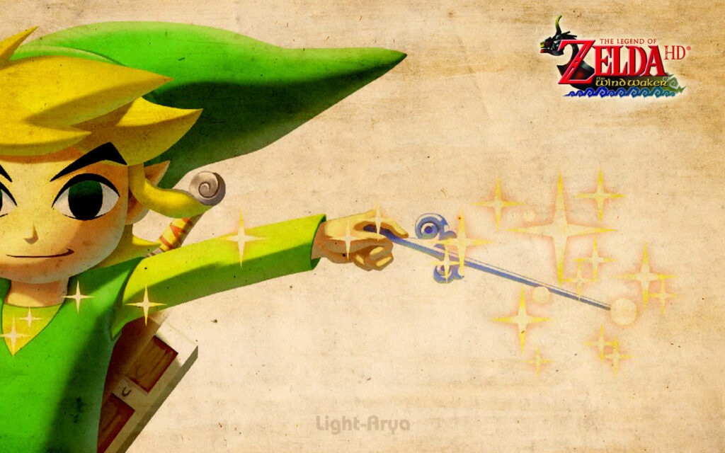 Toon Link: A Brave Heroic Swing through Animated Zelda Series! Wallpaper