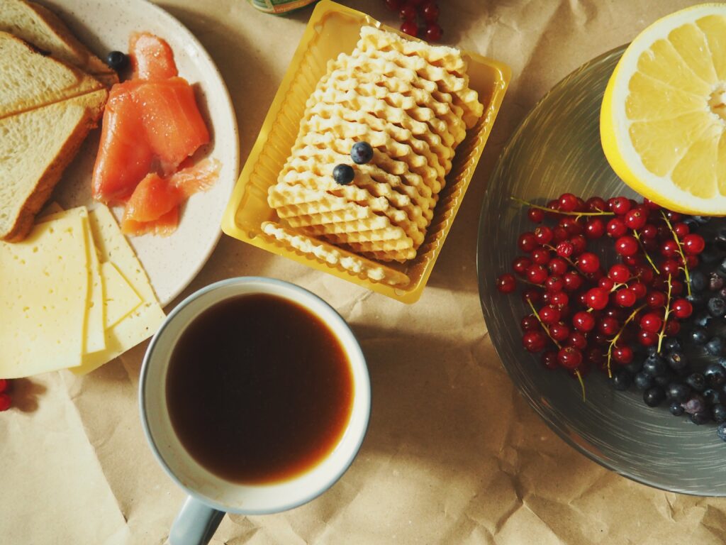 Cozy Breakfast Wallpaper: Waffles, Tea & Rustic Delights