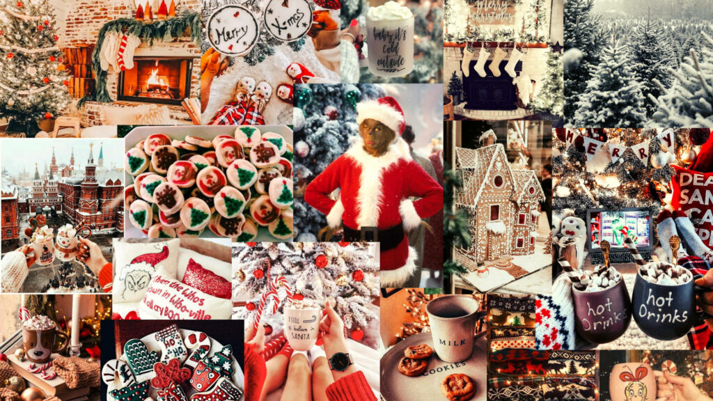 Cozy Christmas Wallpaper: Festive Fireplace & Holiday Cheer