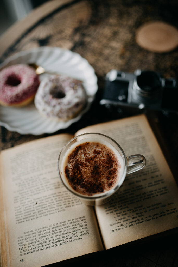 Cozy Coffee, Books & Vintage Vibe Wallpaper for Warm Decor