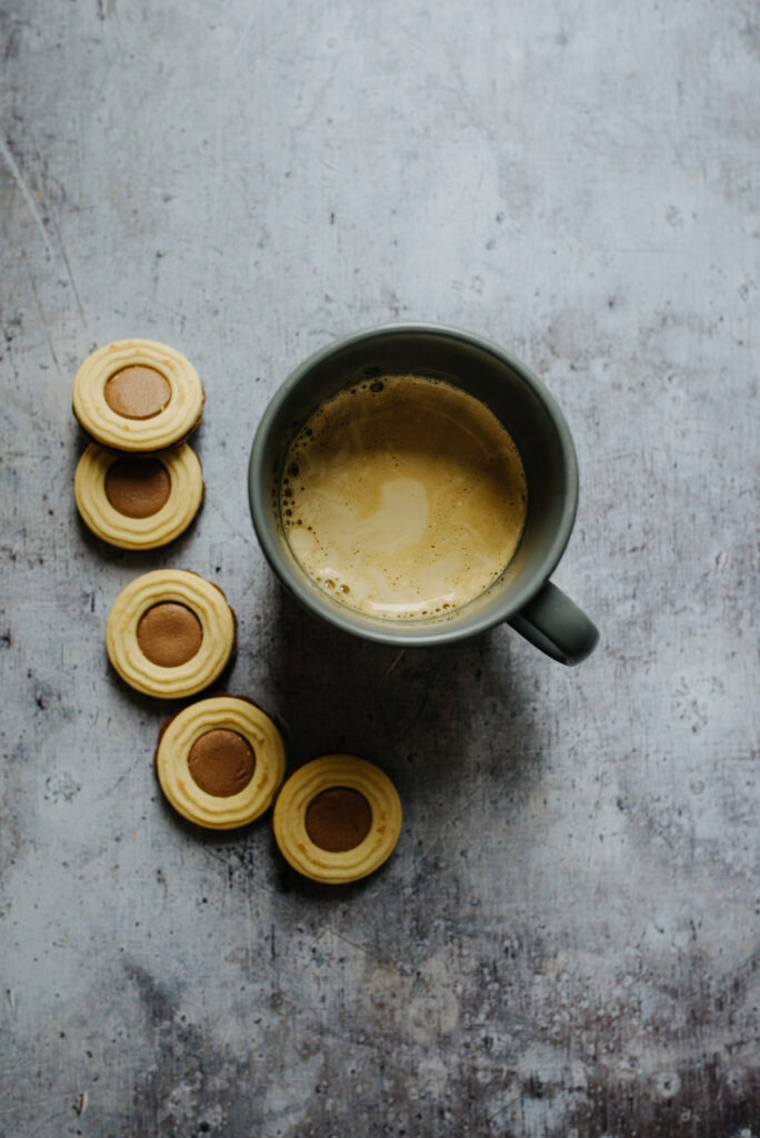 Cozy Coffee & Cookies Wallpaper for a Serene Breakfast Vibe