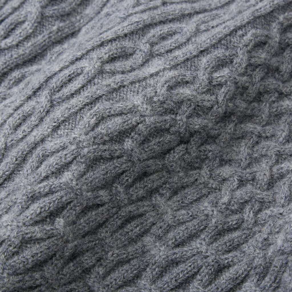 Cozy Gray Knitted Wool Wallpaper - Elegant Texture Background