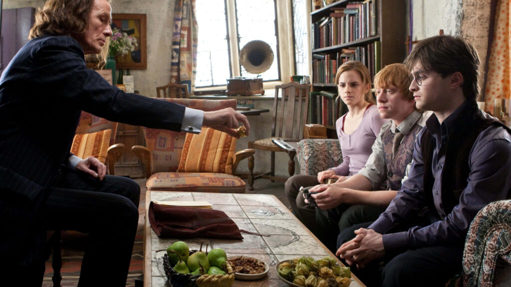 Cozy Harry Potter Wallpaper: Magical Hogwarts Scene with Beloved Characters