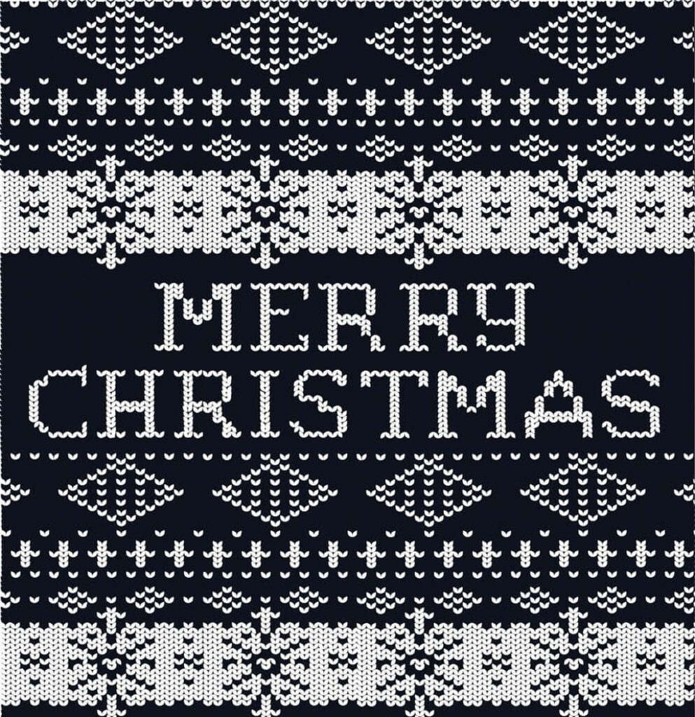 Cozy Christmas Sweater Wallpaper: Festive Knit Pattern Background