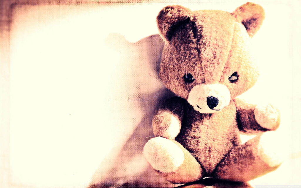 Enchanting LOMO Teddy Bear: Captivating QHD Wallpaper with Photography Works