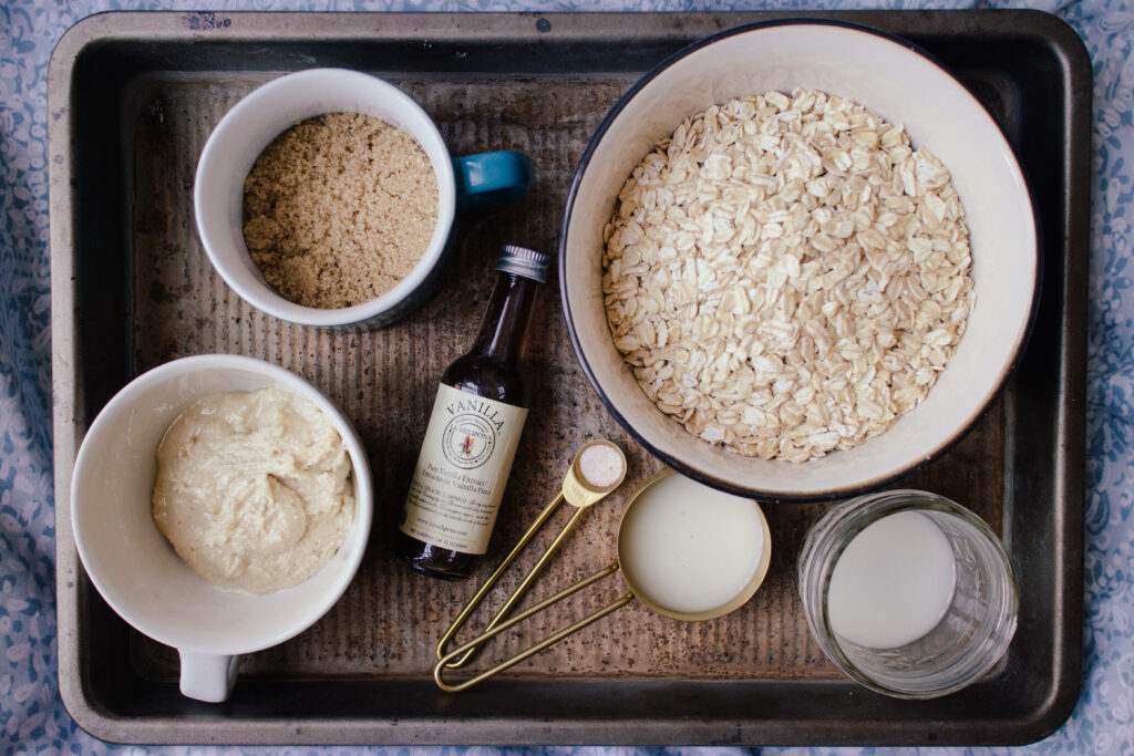 Rustic Oatmeal Cookie Ingredients Wallpaper for Baking Lovers