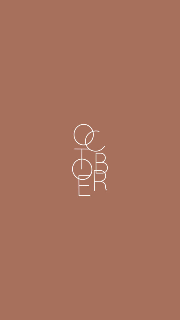 Minimalist October Wallpaper: Cozy Earthy Brown Design