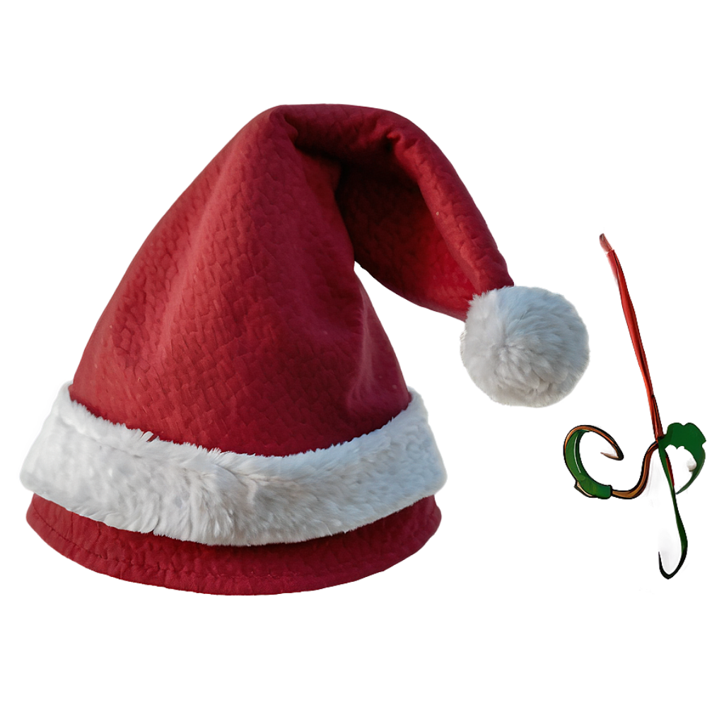 Cozy Holiday Wallpaper: Classic Red Santa Hat on Soft Gradient Background
