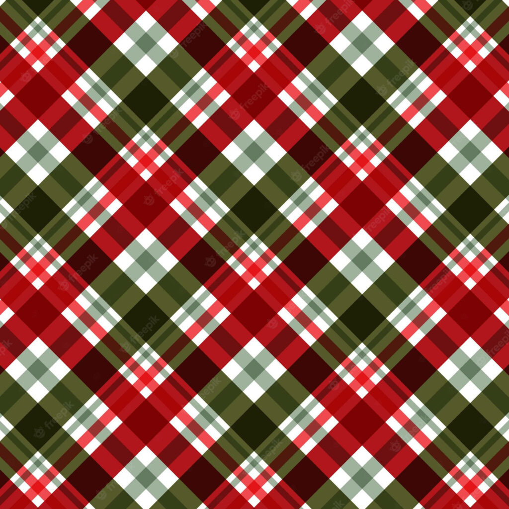 Cozy Plaid Wallpaper: Red, Green & White for Rustic Picnic Vibes