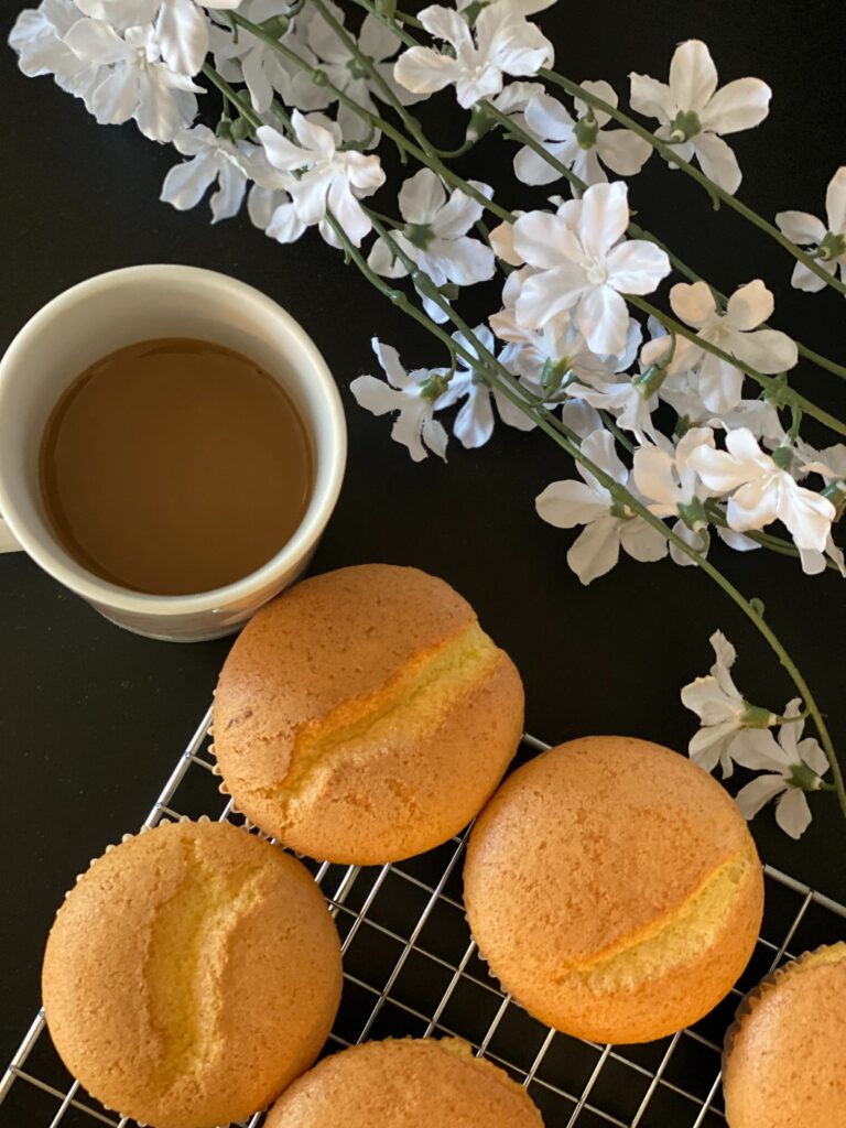 Cozy Wallpaper: Coffee, Cookies, and Delicate Flowers Background