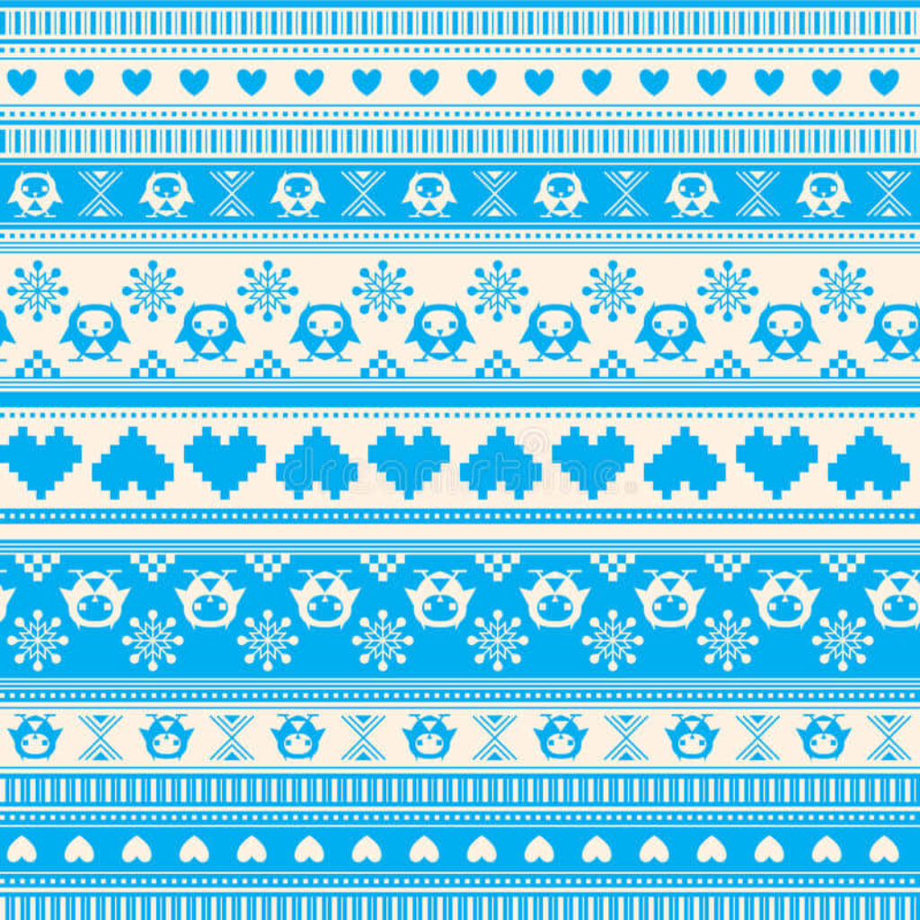 Charming Blue & White Sweater Wallpaper for Cozy Winter Vibes