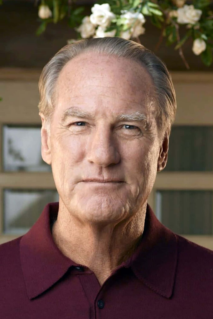 Craig T Nelson close-up portrait wallpaper with natural greenery soft lighting classic vibe