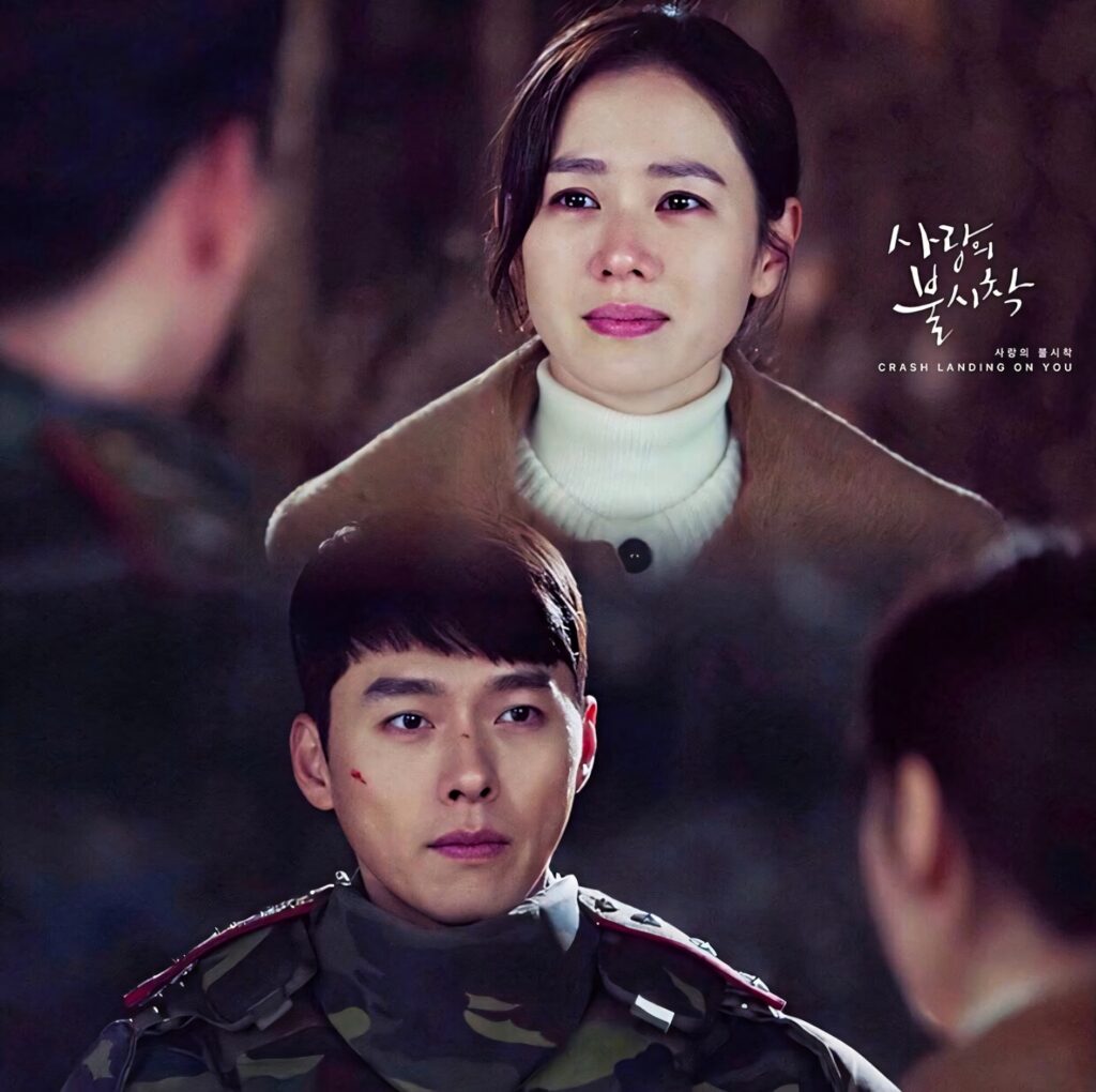 Crash Landing On You episode 9 Yoon Se-ri and Ri Jeong-hyeok emotional scene winter background wallpaper