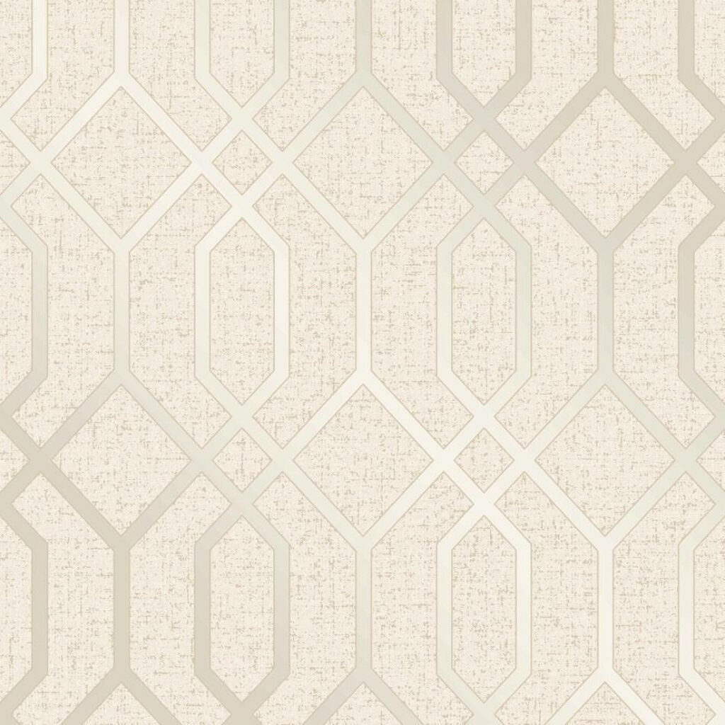 Creamy Quartz Dreams: A Stunning Abstract Art Wallpaper with Geometric Patterns on a Dirty Cream Background