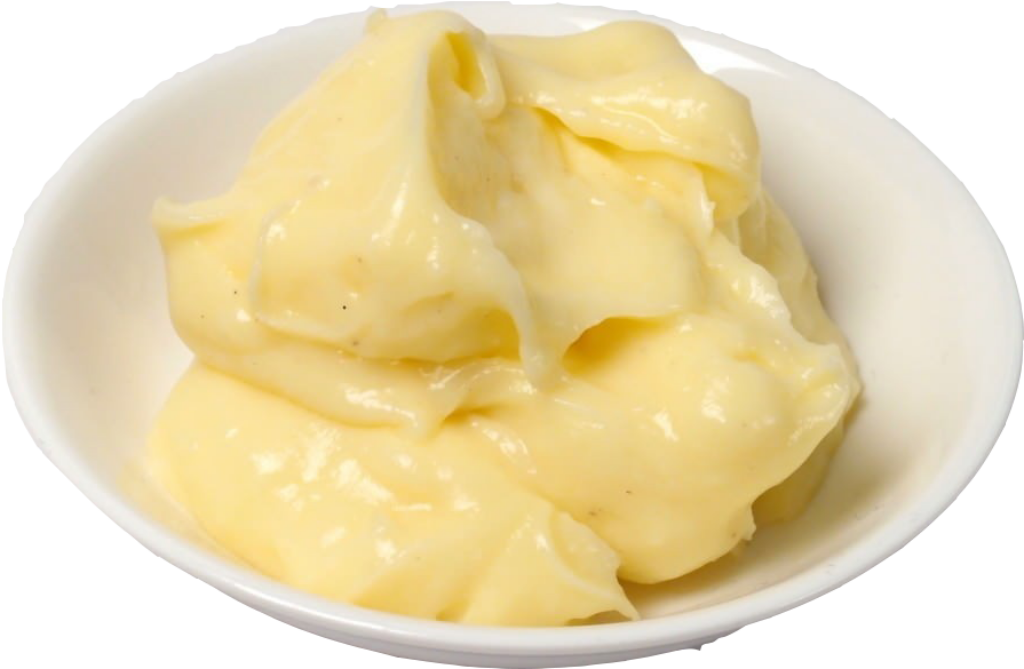 Close-Up of Creamy Vanilla Custard in White Bowl - Wallpaper Background