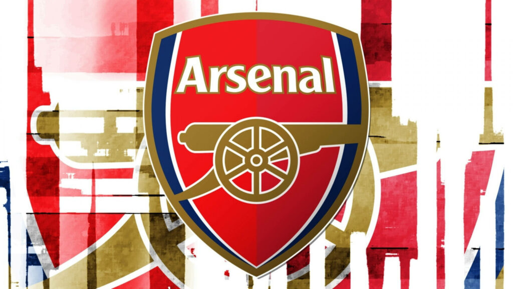 Chaos and Creativity: Arsenal Logo in Digital Wallpaper