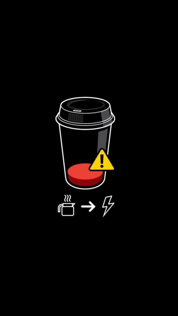 Coffee Cup Low Battery Wallpaper for Samsung Galaxy S4 – Creative Design