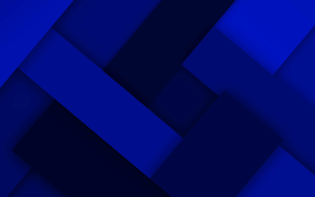 4K geometric wallpaper with overlapping deep blue rectangles minimalist modern desktop background