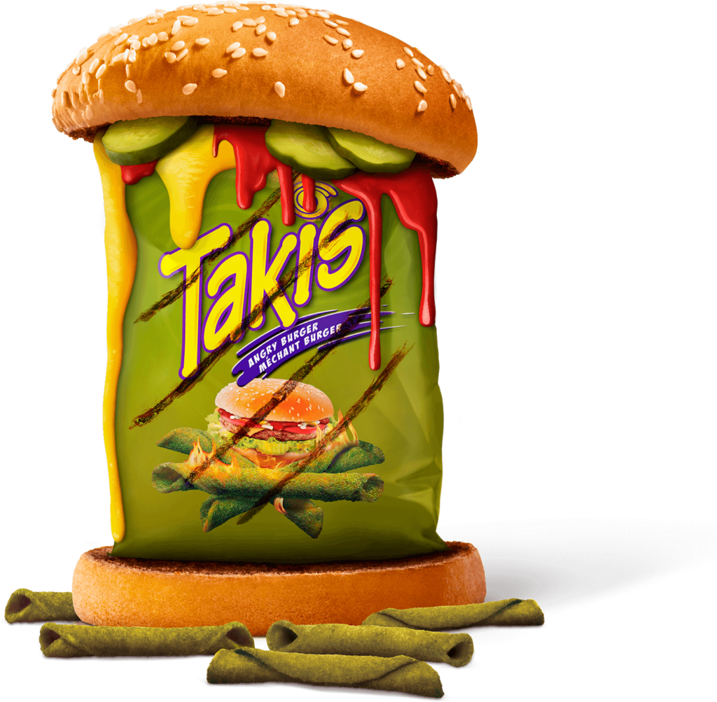 Dynamic Wallpaper: Takis Burger Flavored Chips Fusion Design