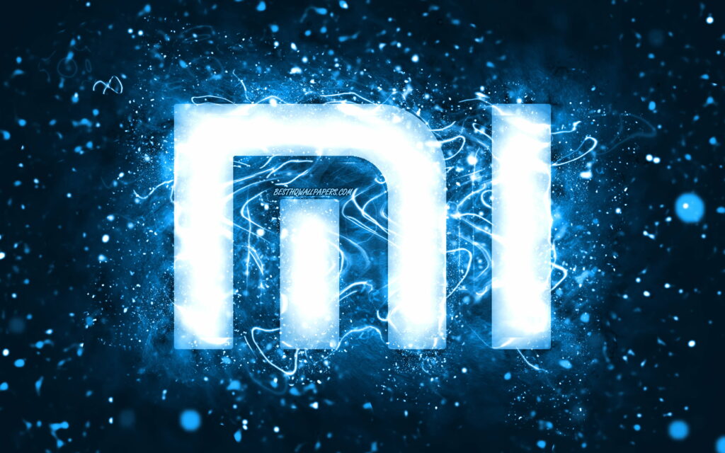 Vibrant Blue Glow: Celebrating Xiaomi's Innovation and Brand Identity Wallpaper