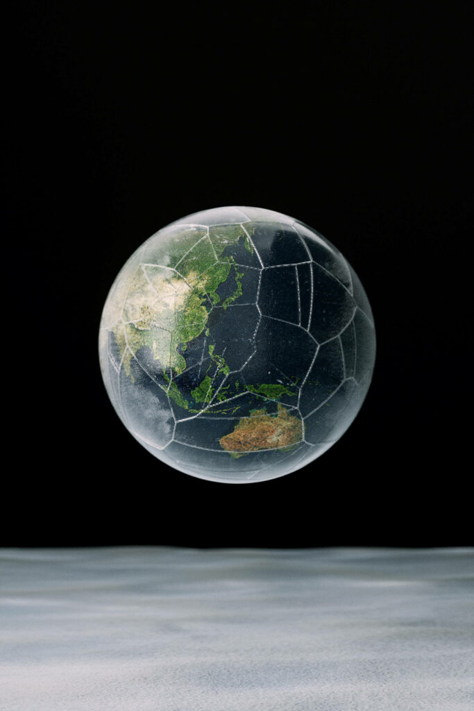Minimalist Earth Soccer Net iPhone 6 Wallpaper - Global Love