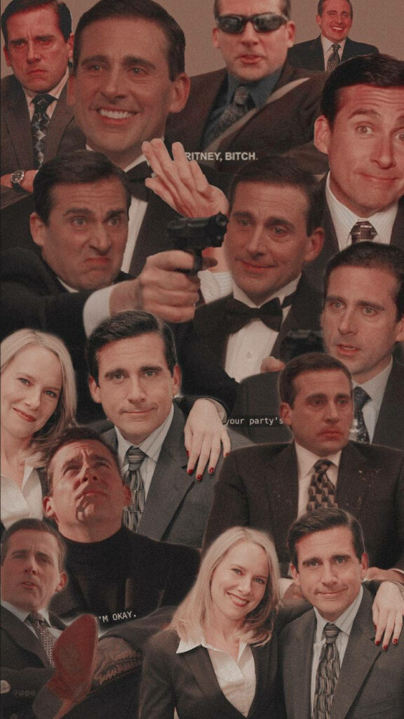 Creative iPhone Wallpaper: Michael Scott Collage from The Office