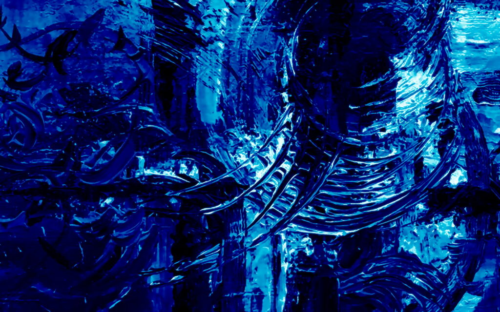 Blue Splatters: A Textured Journey through Grunge Wallpaper