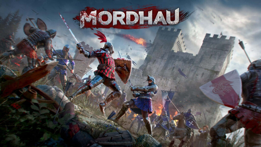Bloody Skirmish at the Ancient Fortress: Epic Medieval Combat in Mordhau Wallpaper