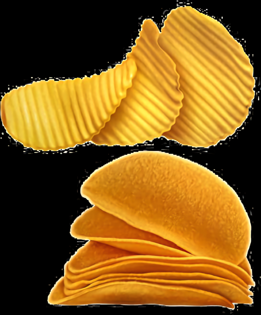 Vibrant Wallpaper: Crispy Golden Potato Chips - Ridged & Smooth