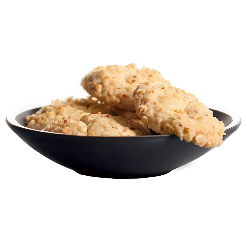 Crispy Golden Puffed Rice Cookies: Quick Snack Wallpaper Background