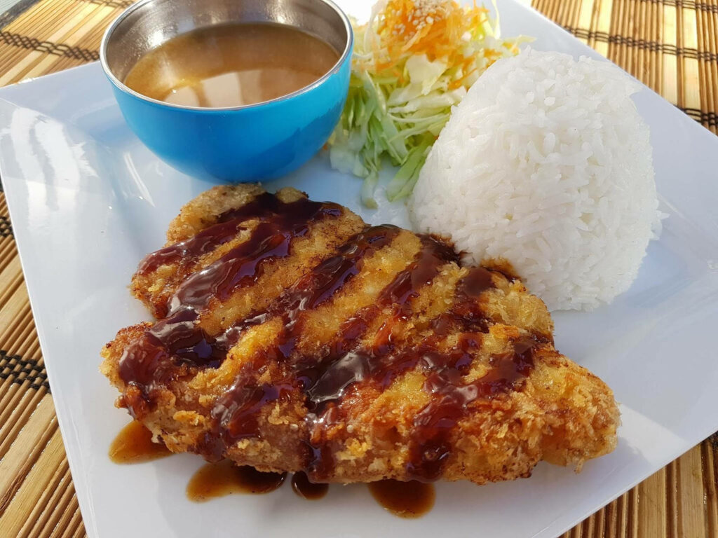Crispy Golden Tonkatsu Wallpaper: Delicious Japanese Cuisine Background