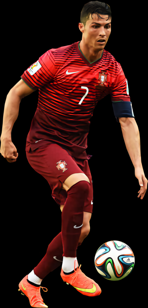 Cristiano Ronaldo Action Shot Wallpaper in Portugal Kit