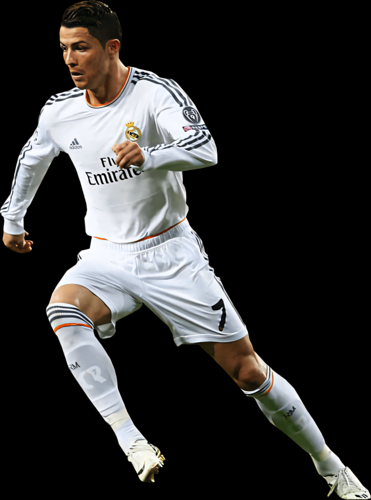 Cristiano Ronaldo Action Shot Wallpaper – Real Madrid Dynamic Background