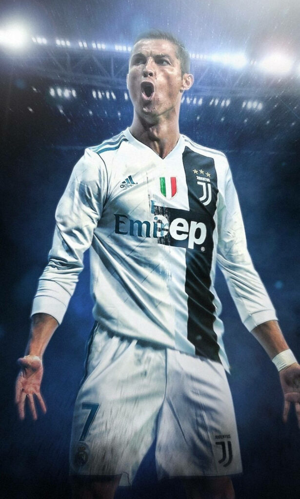 Epic Cristiano Ronaldo Wallpaper: Legendary Football Superstar Action