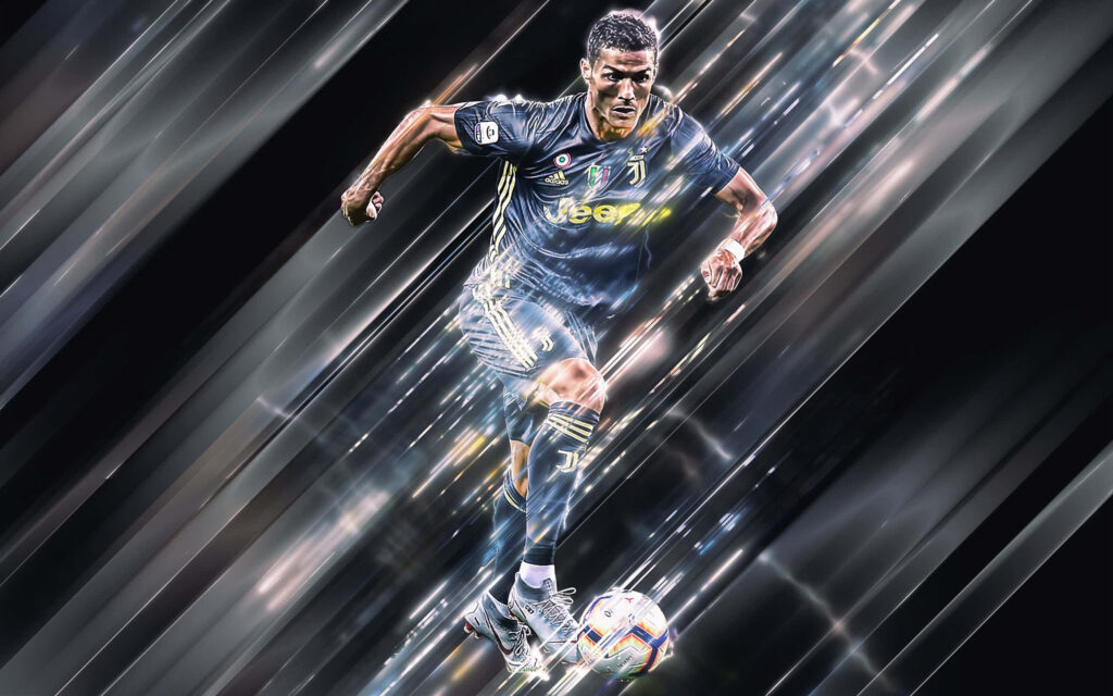 Cristiano Ronaldo Juventus Wallpaper: Dynamic Action & Energy Design