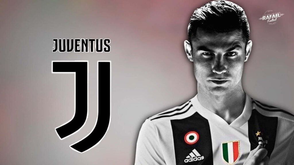 Cristiano Ronaldo Juventus Wallpaper: Monochrome Design & Bold Look