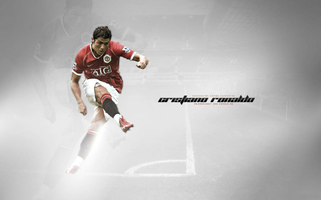 Cristiano Ronaldo Manchester United Wallpaper: Intense Action Shot