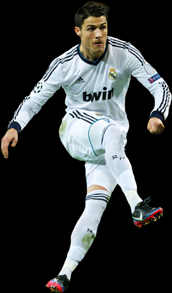Cristiano Ronaldo Real Madrid Wallpaper: Iconic Athleticism in Action