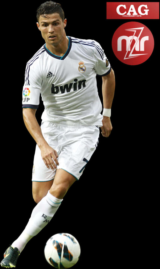 Dynamic Cristiano Ronaldo Real Madrid Wallpaper - Football Icon Action