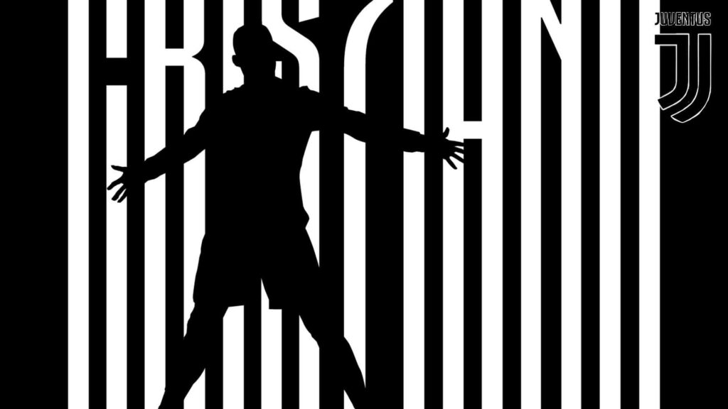 Cristiano Ronaldo Iconic Celebration Wallpaper - Juventus Design